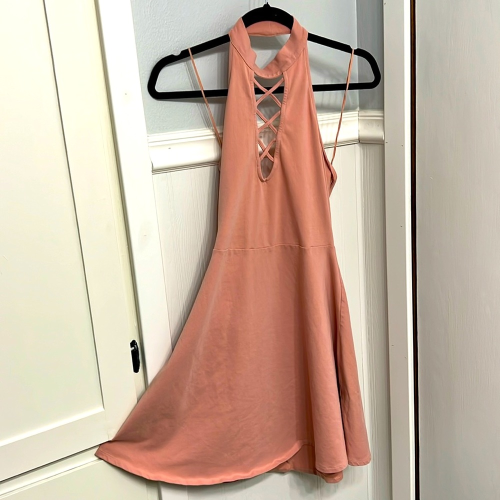 Baby pink Express dress!! Super fun and unique.